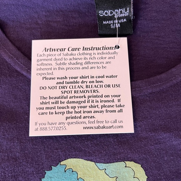 Sabaku Artwear Purple Desert Cactus Bird Dress Pockets S/M NWT - Picture 4 of 7